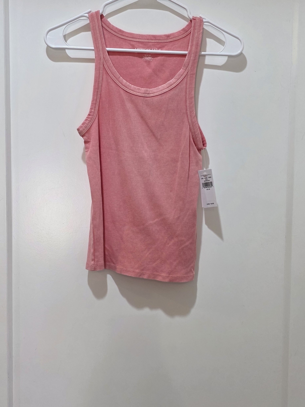 American Eagle Outfitters Pink Ribbed Tank Top